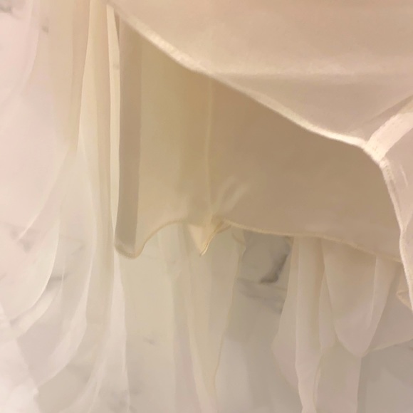 New Ivory silk chiffon Morgane LeFay Ruslan dress - Picture 5 of 7